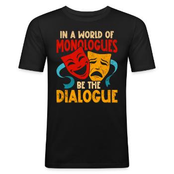 Drama Teacher Drama Lessons - Men's Slim Fit T-Shirt - black - Front - Nik (191cm)