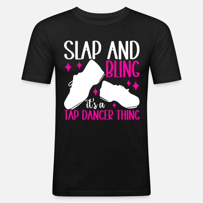 Stepptanz Stepptänzer - Männer Slim Fit T-Shirt - Schwarz