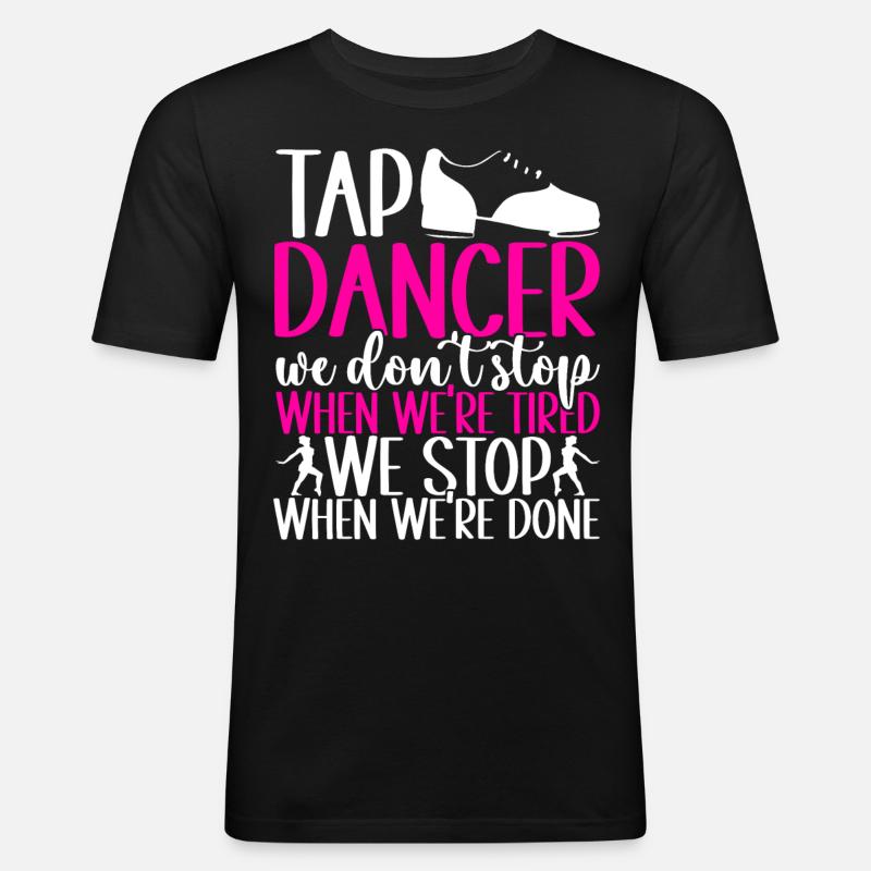 Stepptanz Stepptänzer - Männer Slim Fit T-Shirt - Schwarz