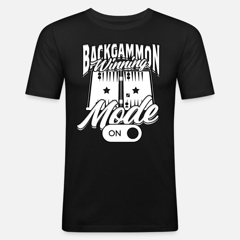 Backgammon Winning Mode On - Männer Slim Fit T-Shirt - Schwarz