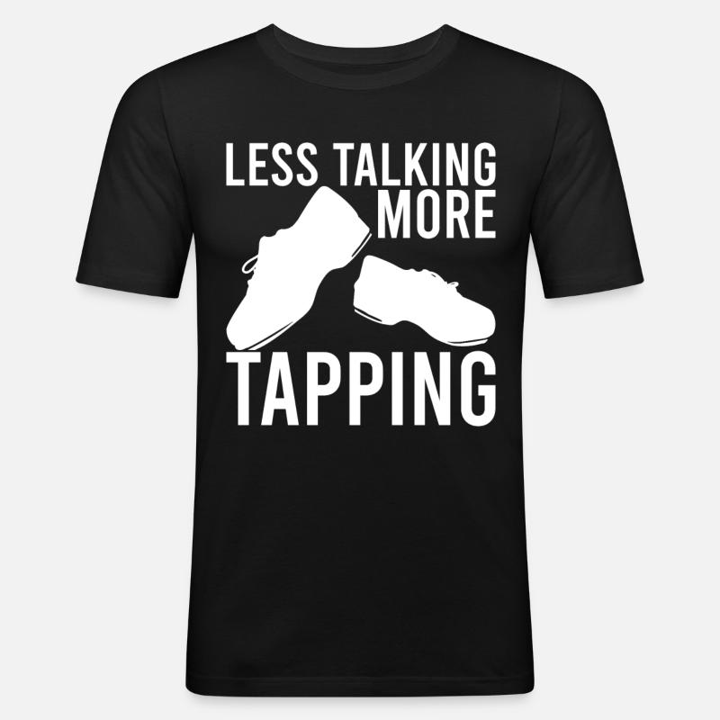 Stepptanz Stepptänzer - Männer Slim Fit T-Shirt - Schwarz