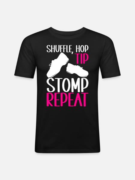 Stepptanz Stepptänzer - Männer Slim Fit T-Shirt - Schwarz