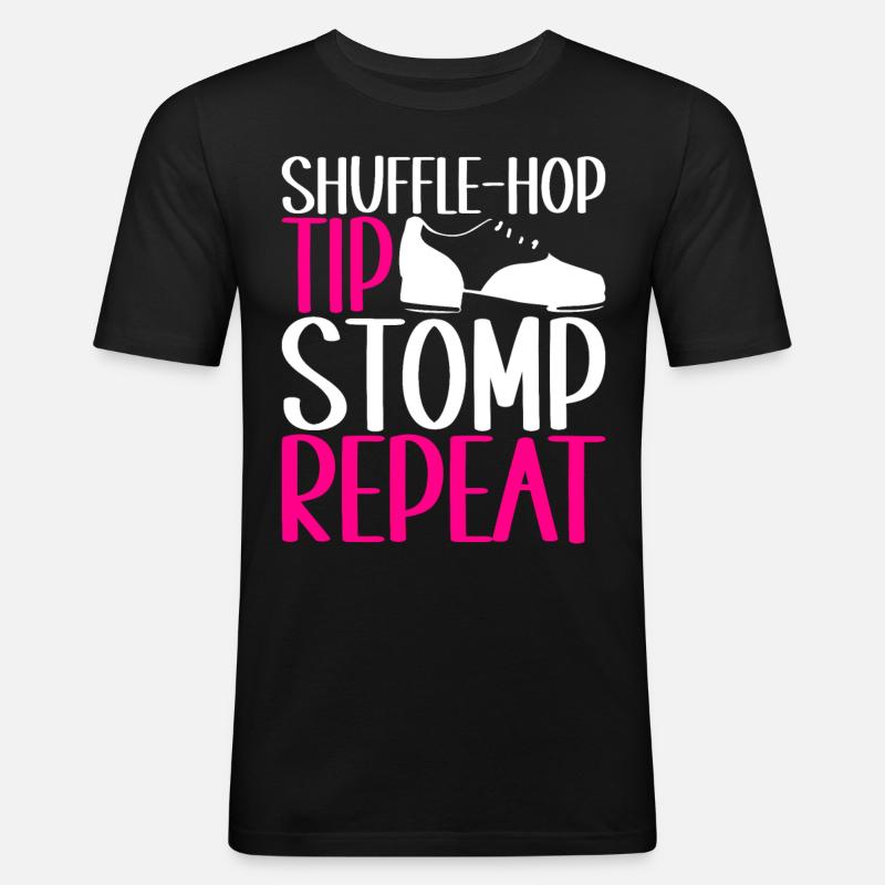 Stepptanz Stepptänzer - Männer Slim Fit T-Shirt - Schwarz