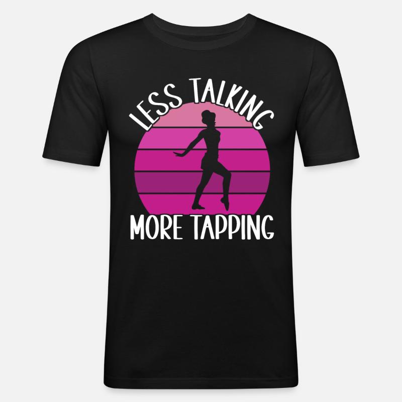 Stepptanz Stepptänzer - Männer Slim Fit T-Shirt - Schwarz