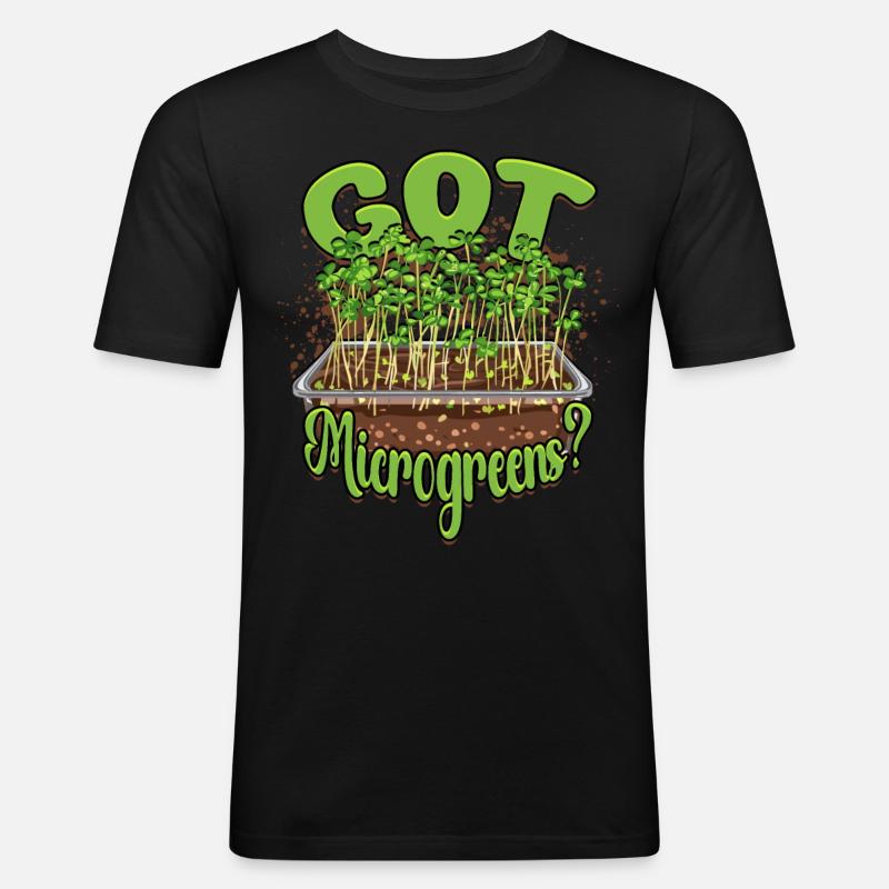 Microgreen Microgreens Got Microgreens? - Men's Slim Fit T-Shirt - black