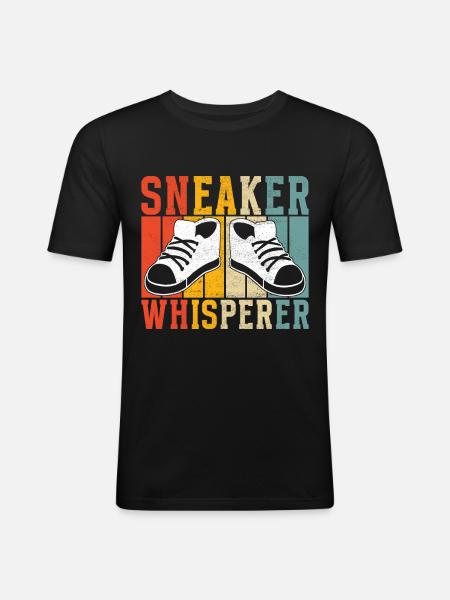 Sneakerhead Collectionneur de baskets - T-shirt près du corps Homme - noir