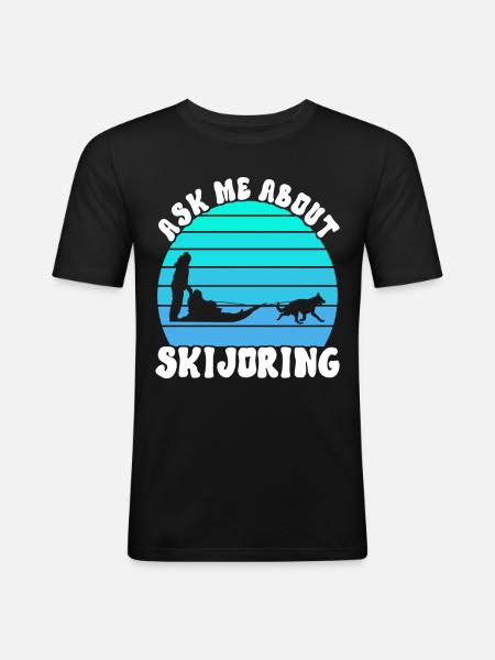 Sledding Sled Dogs - Men's Slim Fit T-Shirt - black