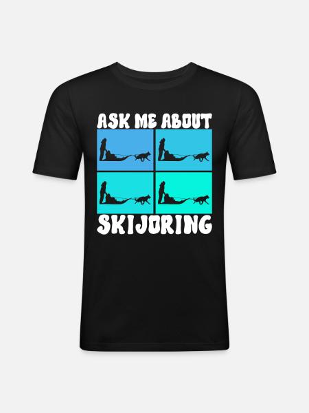 Sledding Sled dogs - Men's Slim Fit T-Shirt - black