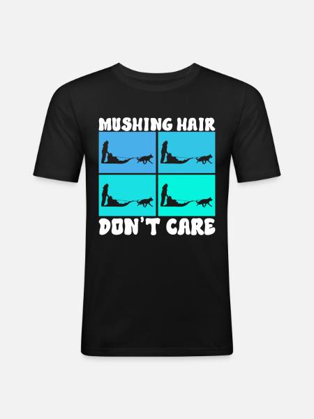 Sledding Sled dogs - Men's Slim Fit T-Shirt - black