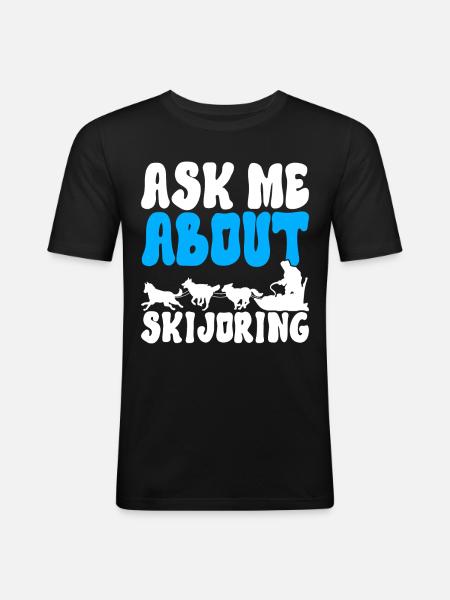 Sledding Sled dogs - Men's Slim Fit T-Shirt - black