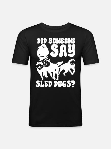 Sledding Sled dogs - Men's Slim Fit T-Shirt - black