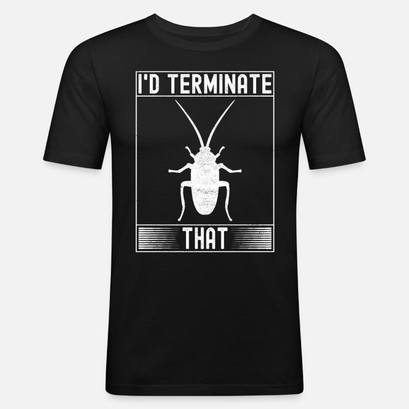 Pest Control Exterminator - Men's Slim Fit T-Shirt - black