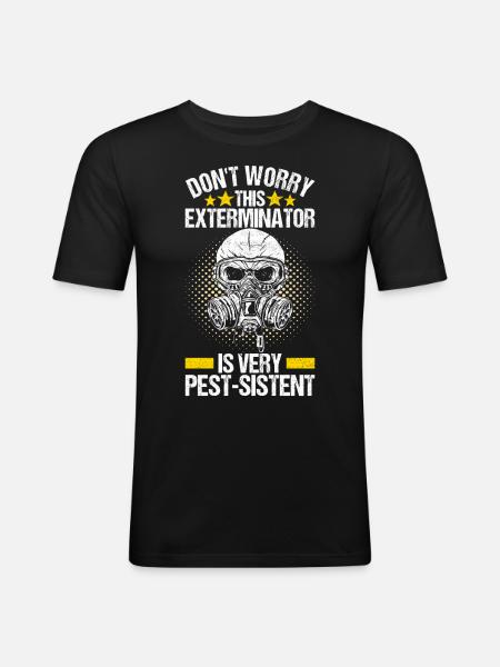 Pest Control Exterminator - Men's Slim Fit T-Shirt - black