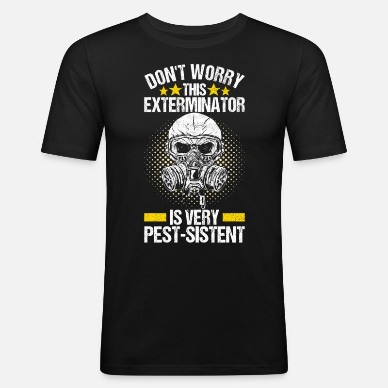 Schädlingsbekämpfung Kammerjäger - Männer Slim Fit T-Shirt - Schwarz