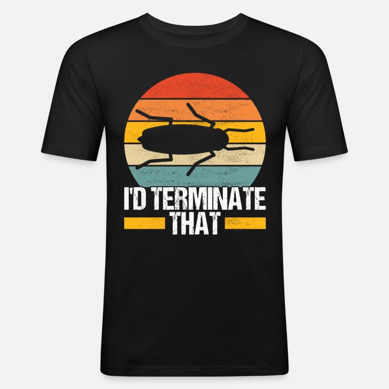 Schädlingsbekämpfung Kammerjäger - Männer Slim Fit T-Shirt - Schwarz