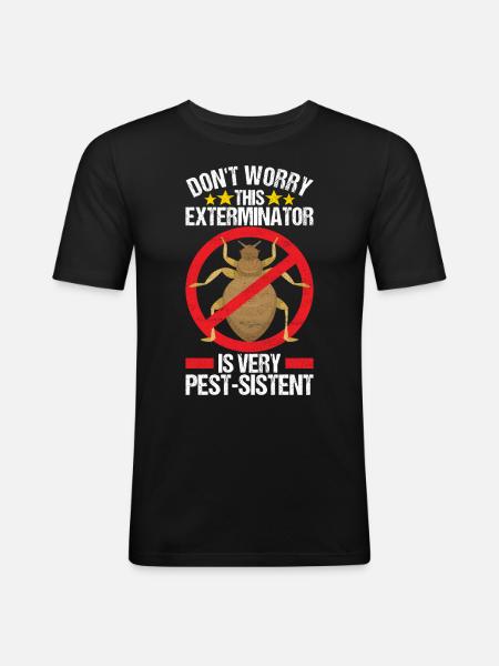 Schädlingsbekämpfung Kammerjäger - Männer Slim Fit T-Shirt - Schwarz