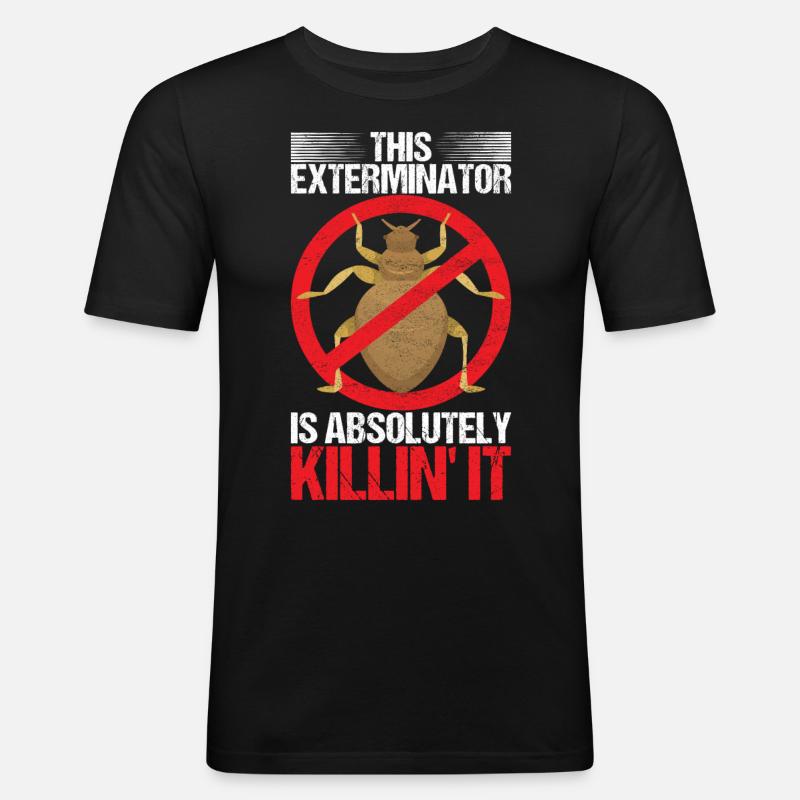 Pest Control Exterminator - Men's Slim Fit T-Shirt - black