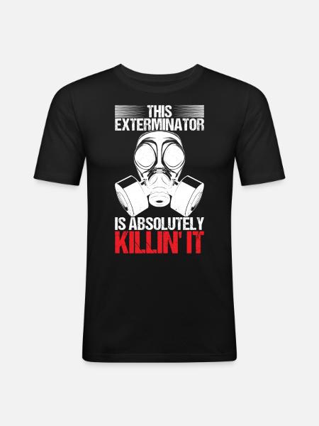 Pest Control Exterminator - Men's Slim Fit T-Shirt - black