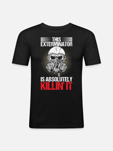 Pest Control Exterminator - Men's Slim Fit T-Shirt - black