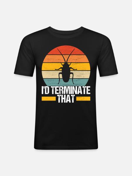 Pest Control Exterminator - Men's Slim Fit T-Shirt - black
