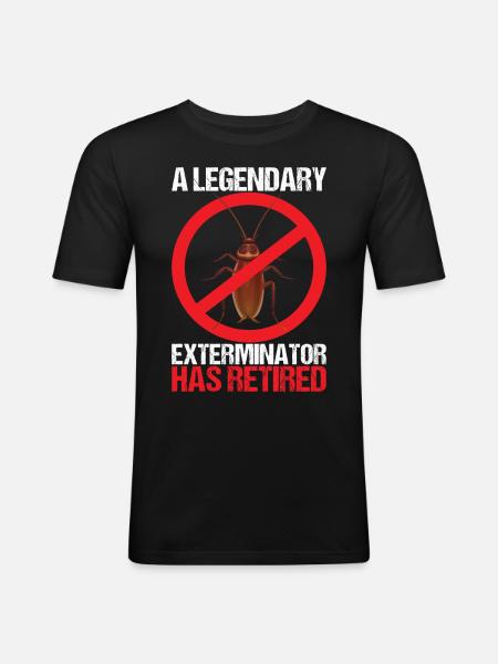 Pest Control Exterminator - Men's Slim Fit T-Shirt - black