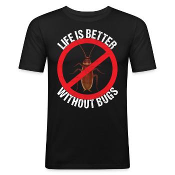Schädlingsbekämpfung Kammerjäger - Männer Slim Fit T-Shirt - Schwarz - Vorne - Nik (191cm)