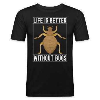 Schädlingsbekämpfung Kammerjäger - Männer Slim Fit T-Shirt - Schwarz - Vorne - Nik (191cm)