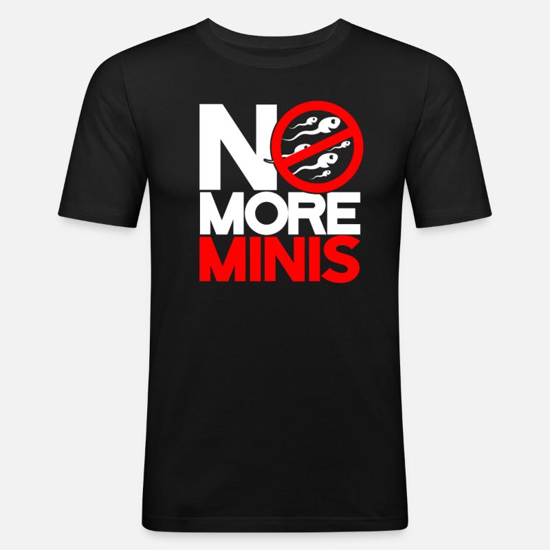 Vasectomie Plus de minis - T-shirt près du corps Homme - noir