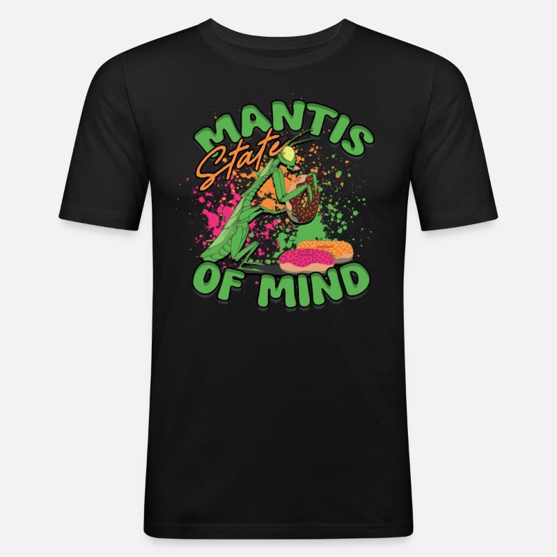 Gottesanbeterin Mantis État d’ - T-shirt près du corps Homme - noir