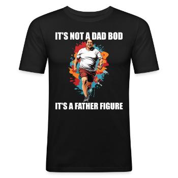 Humorous Father Saying Perfect Style - Men's Slim Fit T-Shirt - black - Front - Nik (191cm)