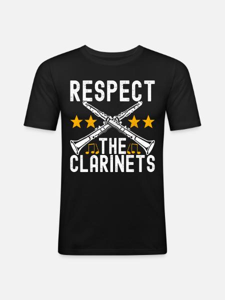 Clarinet Wind Instrument Clarinet player - Men's Slim Fit T-Shirt - black