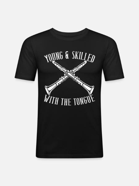 Clarinet Wind Instrument Clarinet player - Men's Slim Fit T-Shirt - black