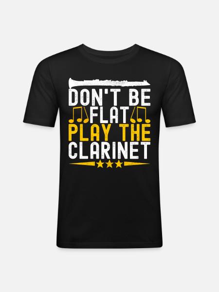 Clarinet Wind Instrument Clarinet player - Men's Slim Fit T-Shirt - black