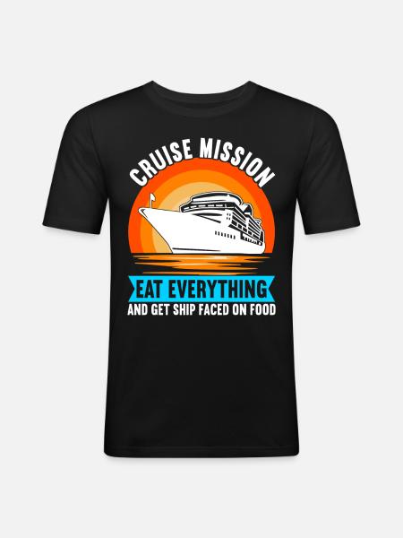 Cruise Holiday Cruise Ship - Men's Slim Fit T-Shirt - black