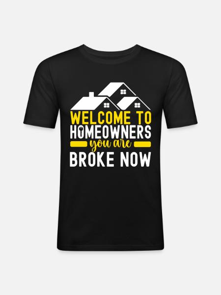 Homeowners Housewarming Party - Men's Slim Fit T-Shirt - black