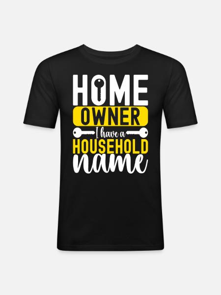 Homeowners Housewarming Party - Men's Slim Fit T-Shirt - black