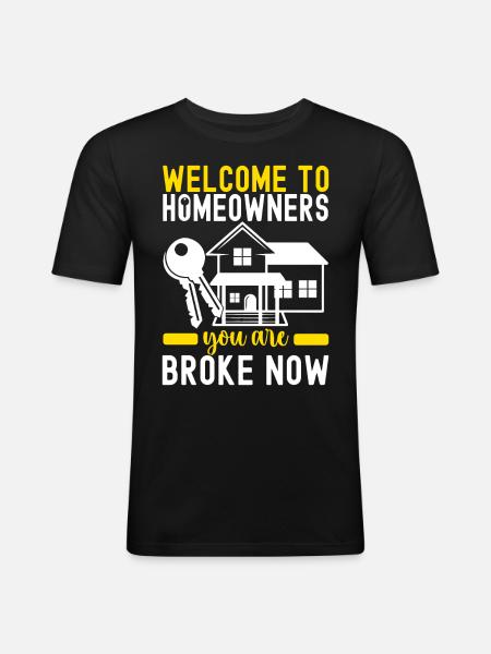 Homeowners Housewarming Party - Men's Slim Fit T-Shirt - black