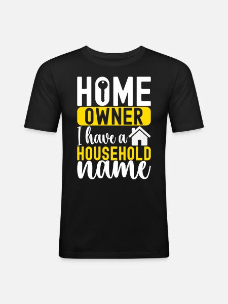 Homeowners Housewarming Party - Men's Slim Fit T-Shirt - black