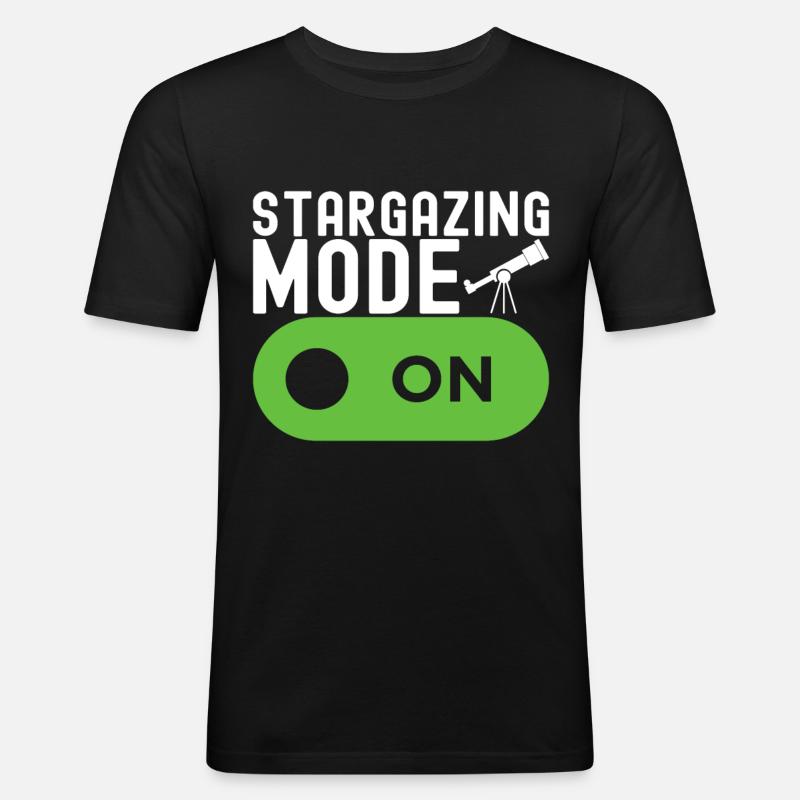 Atronome Astronomie - Männer Slim Fit T-Shirt - Schwarz
