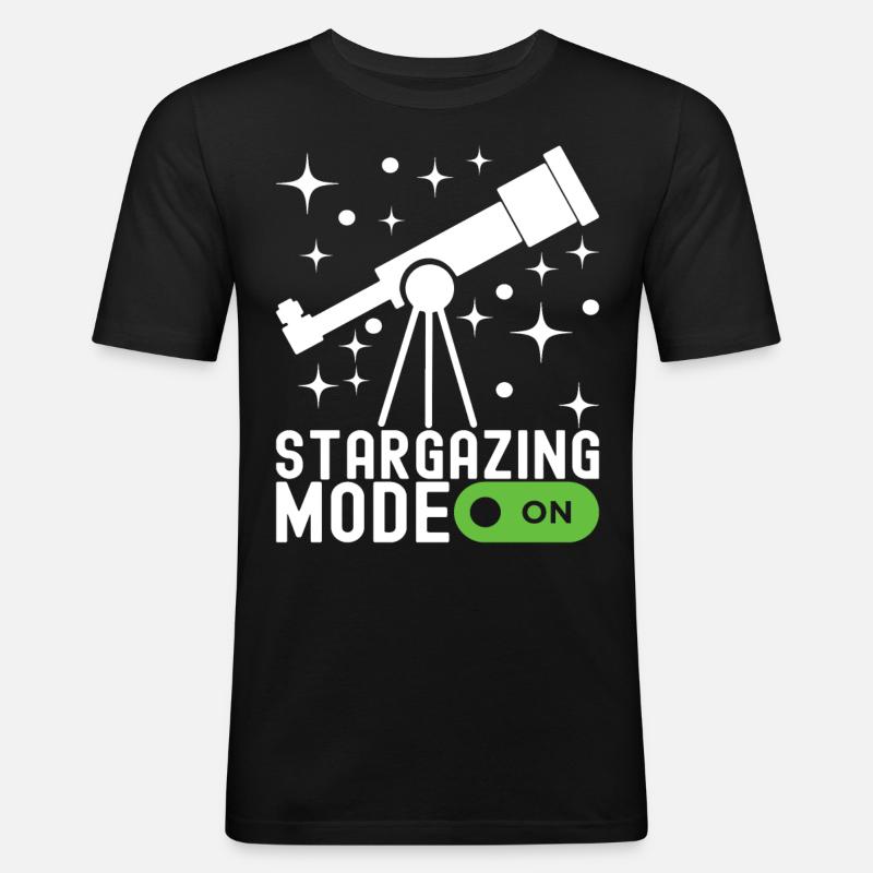 Atronome Astronomie - Männer Slim Fit T-Shirt - Schwarz