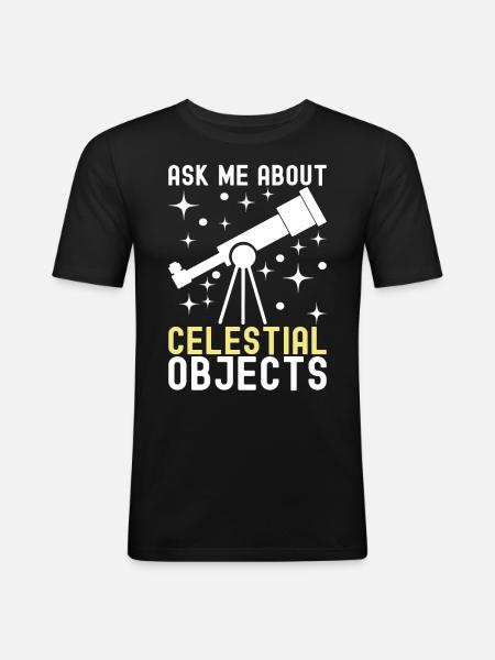 Atronome Astronomy - Men's Slim Fit T-Shirt - black