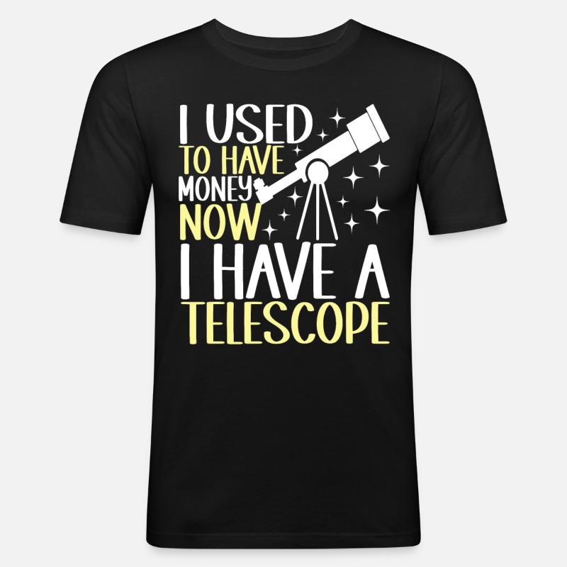 Astronom Astronomie - Männer Slim Fit T-Shirt - Schwarz