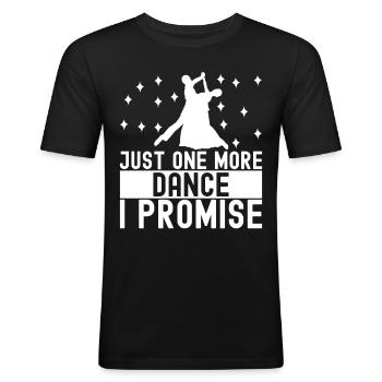 Ballsaal Tanz Ballsaaltänzer Gesellschaftstänzer - Männer Slim Fit T-Shirt - Schwarz - Vorne - Nik (191cm)
