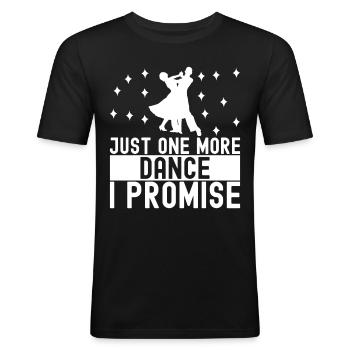 Ballsaal Tanz Ballsaaltänzer Gesellschaftstänzer - Männer Slim Fit T-Shirt - Schwarz - Vorne - Nik (191cm)