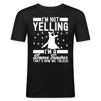 Ballsaal Tanz Ballsaaltänzer Gesellschaftstänzer - Männer Slim Fit T-Shirt - Schwarz - Vorne - Nik (191cm)