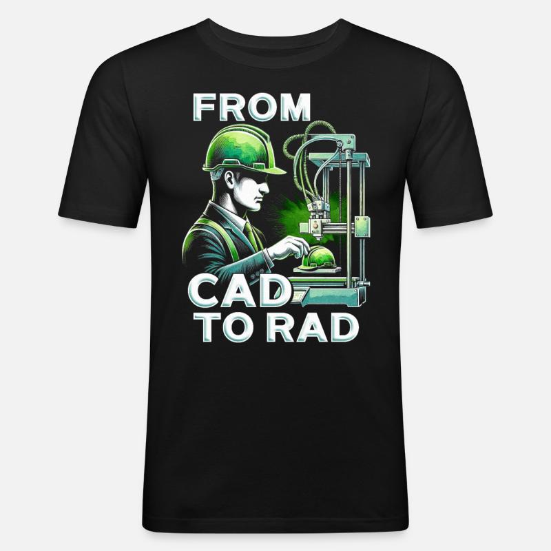 Impression 3D Ingénieur 3D - T-shirt près du corps Homme - noir