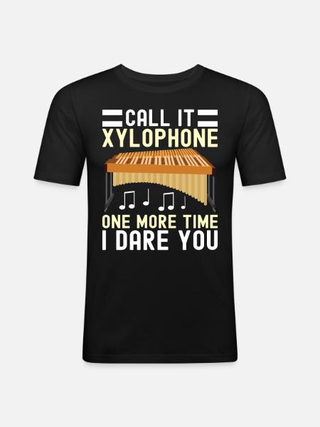 Vibraphon Vibraphonist - Männer Slim Fit T-Shirt - Schwarz