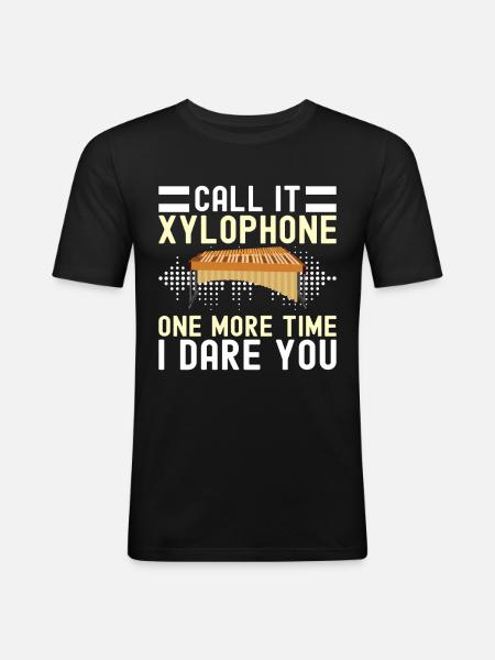 Vibraphon Vibraphonist - Männer Slim Fit T-Shirt - Schwarz