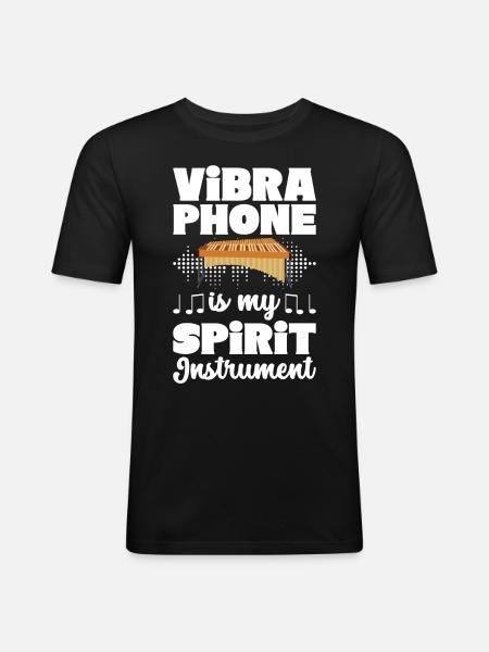 Vibraphon Vibraphonist - Männer Slim Fit T-Shirt - Schwarz