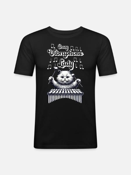 Vibraphon, vibraphoniste - T-shirt près du corps Homme - noir
